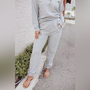 Abela Story + Co On Repeat Jogger Sweatpants Light Grey Size Medium